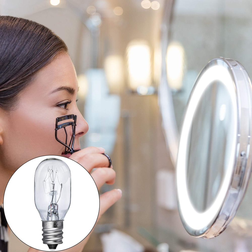 8 Pieces Lighted Make up Mirror Bulbs 20W Replacement Bulbs for Double Sided Ill