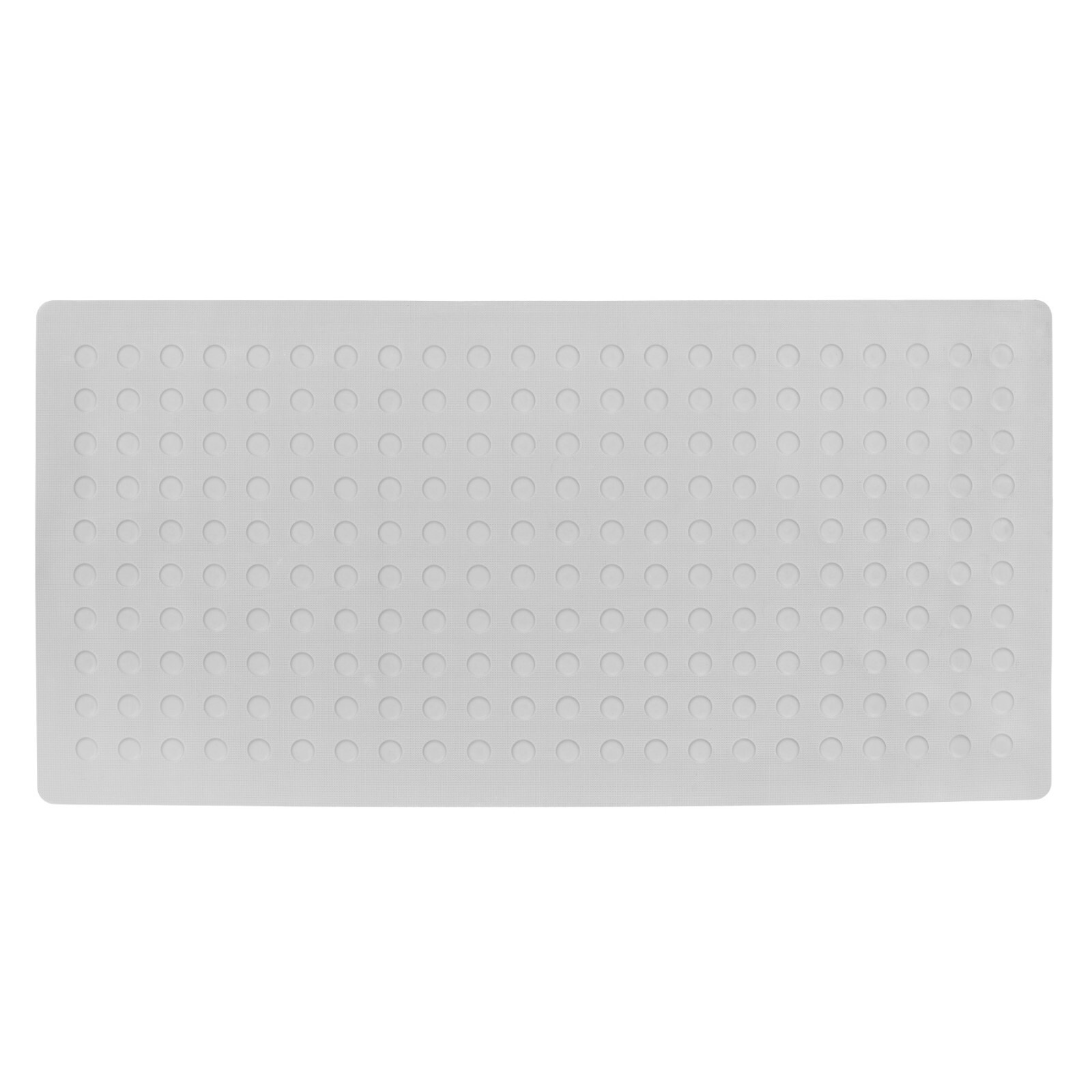Extra Long Rubber Bath Safety Mat: Gray In-Tub Suction Cup Mat