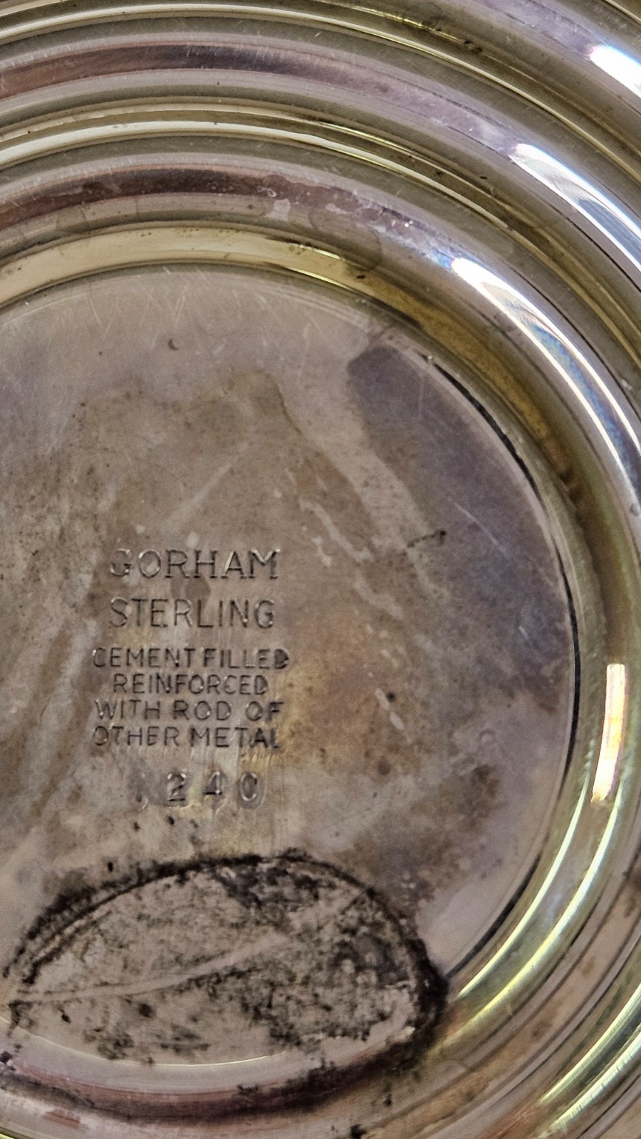 Vintage Gorham Sterling Silver Rose Scroll 1240 Pedestal Compote Candy Dish