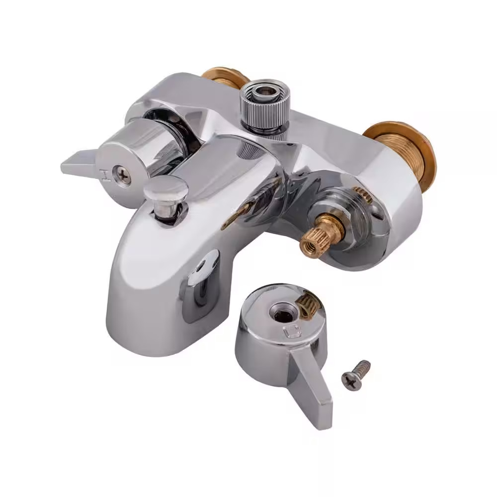 2-Handle Add-On Shower Diverter Bathcock in Chrome