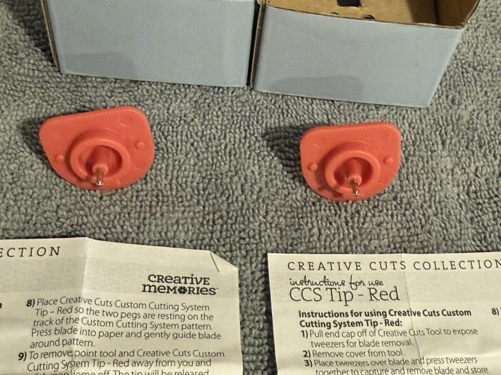 Creative Memories Creative Cuts Tip Red Blades (2)-Use w/ Custom Cutting System