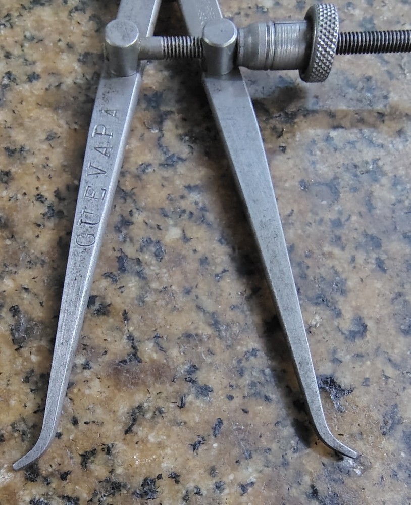 🗽 VINTAGE STARRETT ID CALIPER 4" WITH QUICK NUT