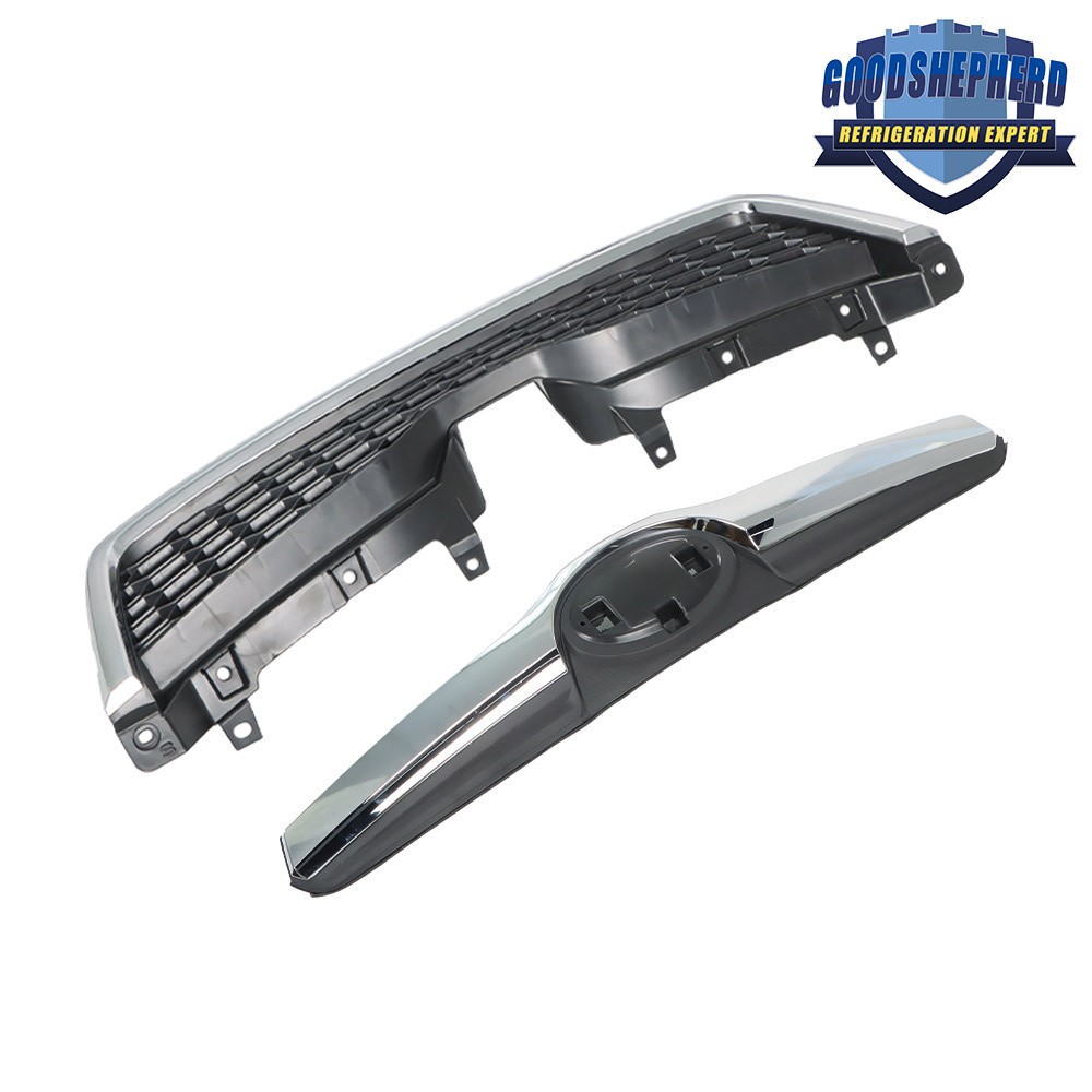 3Pcs For Subaru Forester 2014-2018 Front Bumper Upper Grille Replacement Plastic