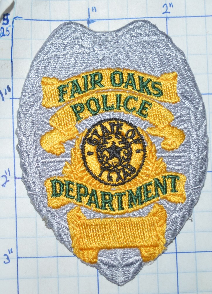 TEXAS, FAIR OAKS POLICE DEPT 3.25" PATCH
