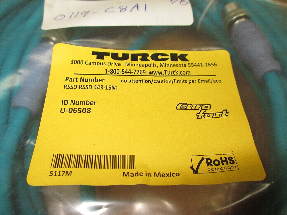 Turck RSSD RSSD 443-15M *NEW* Cable 15M Cordset