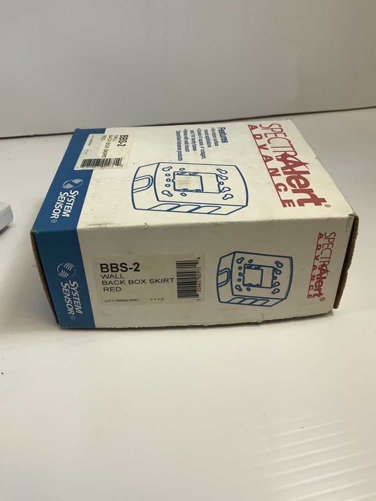 (2) System Sensor BBS-2 SpectraAlert Surface Mount Red Fire Alarm Box Skirt