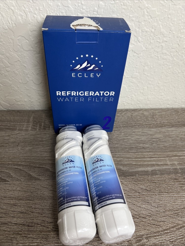 Refrigerator Water Filter  2 Pack ECLEYEC-02 Replacement for Filter