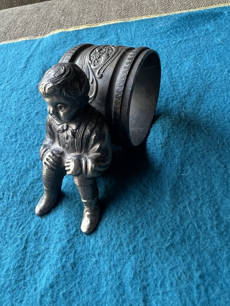 Victorian Boy Silver Plate Napkin Ring G45