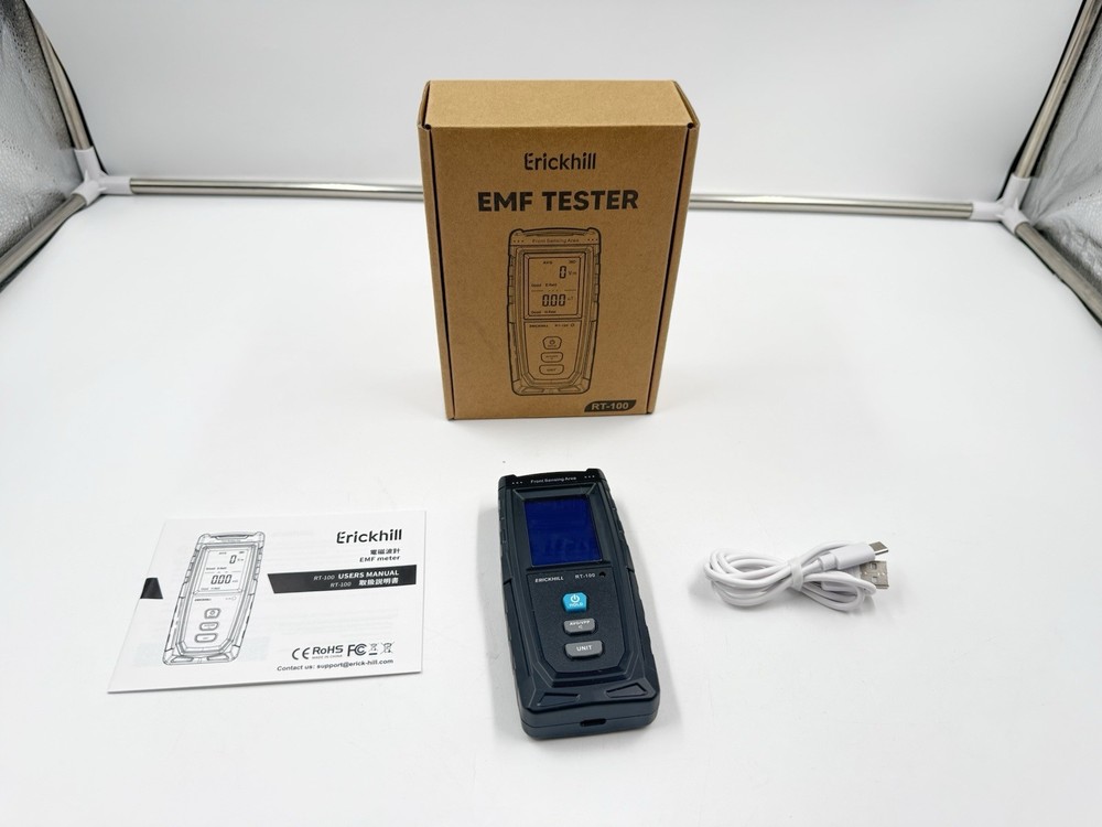 ERICKHILL EMF Meter Detects Electric and Magnetic Fields Handheld Digital EMF