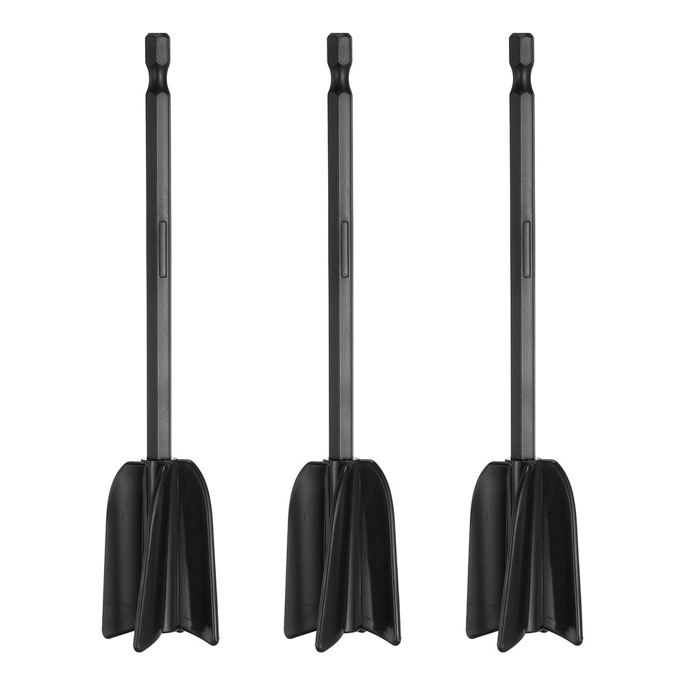 3Pcs 6.5" ABS Plastic Silicone Resin Mixer Paddle, Black
