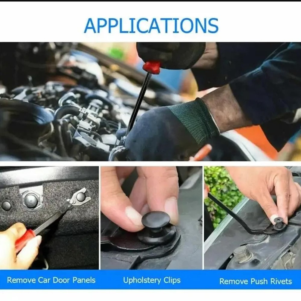 100 Pcs Bumper Clips Plastic Rivets Auto Push Pin Fasteners