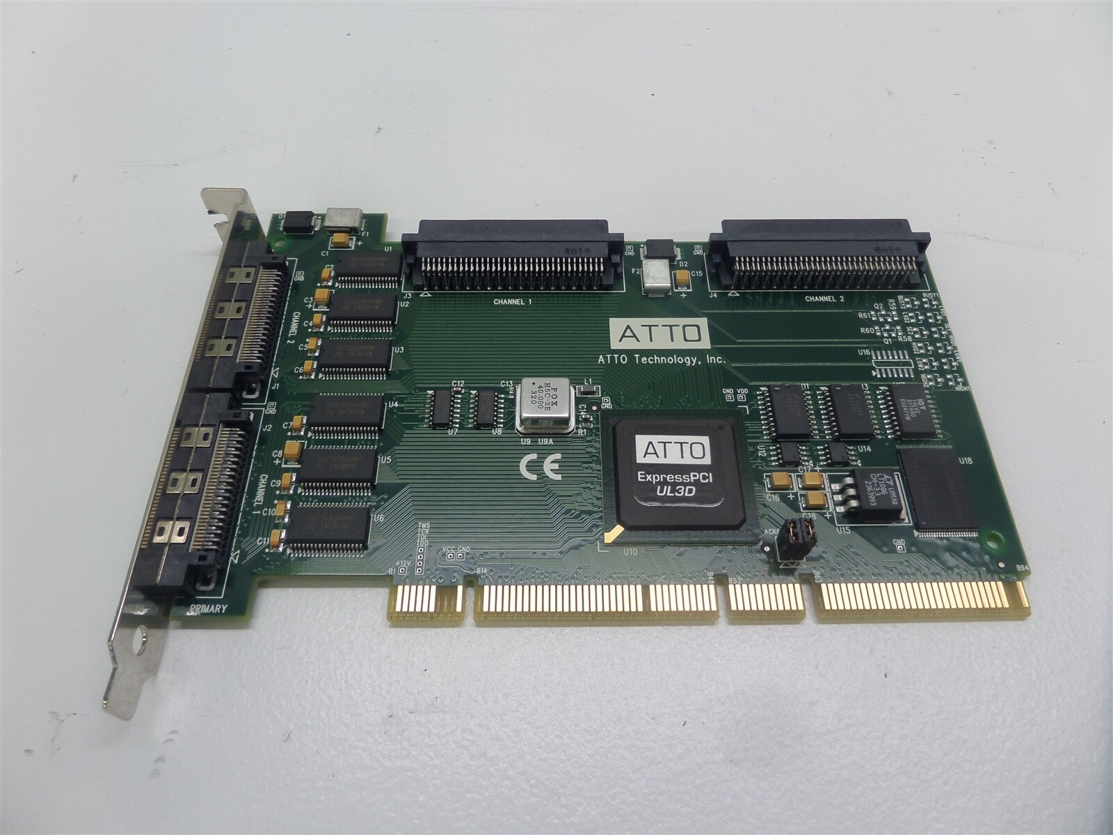 ATTO ExpressPCI UL3D Host Dual Channel SCSI Controller Card Express PCI-X
