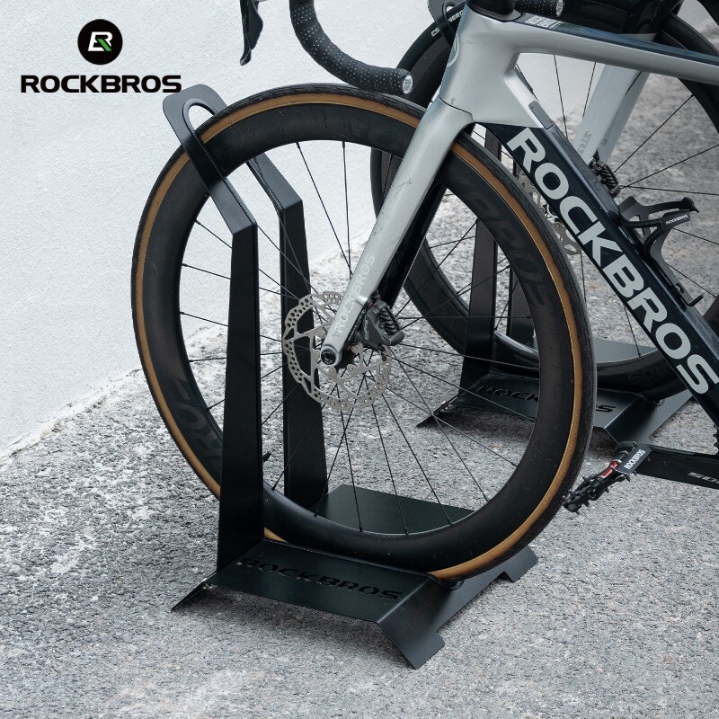 ROCKBROS Bike Floor Stand Rack For Indoor Storage Garage L - Shaped Carbon Steel