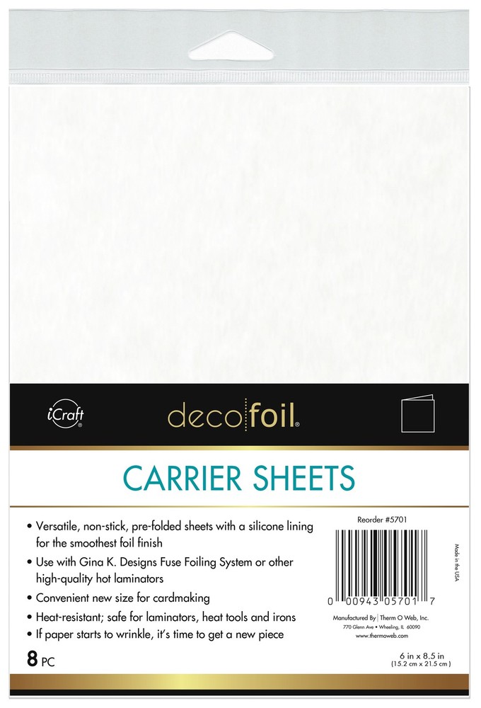 Deco Foil Carrier Sheets 6"X8.5"-8/Pkg - 3 Pack