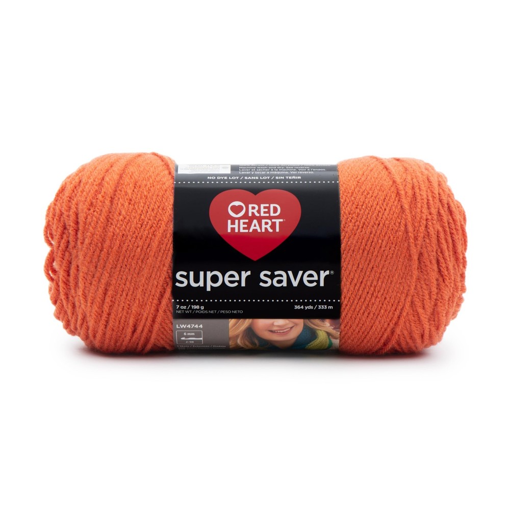 RED Heart Super Saver Yarn, Carrot Single,