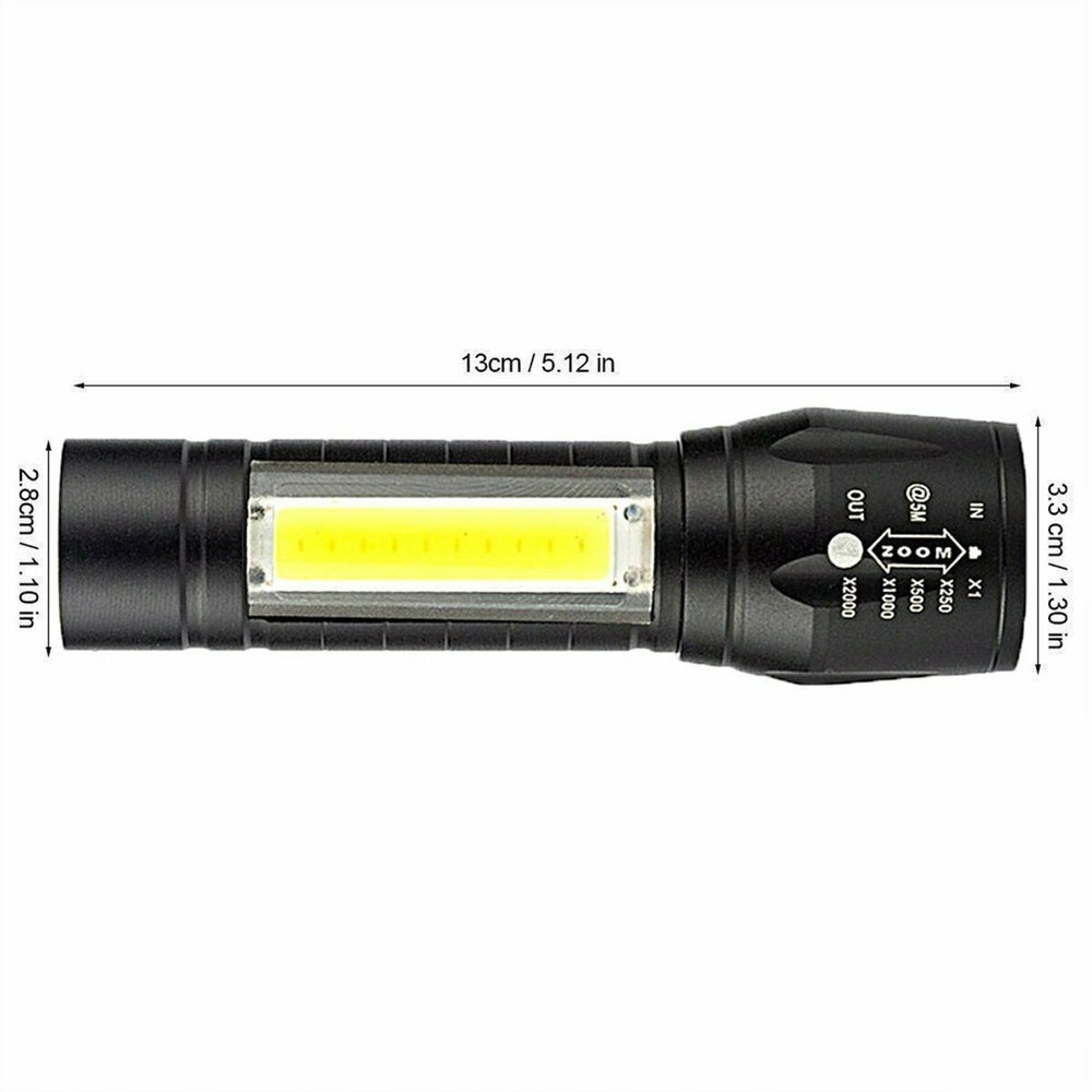 2x 950000000 Lumen Super Bright LED Tactical Flashlight Rechargeable Work Light