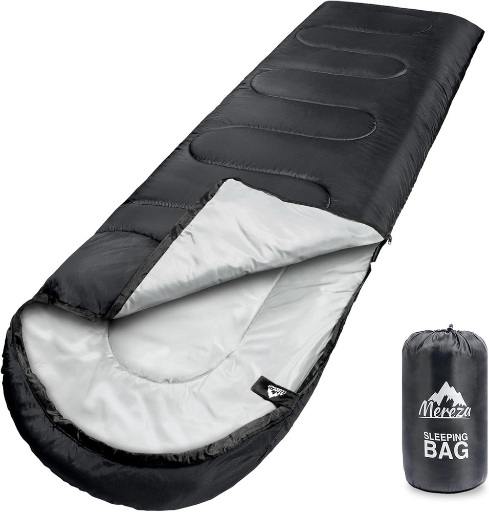 MEREZA  Sleeping Bag for Adults Black