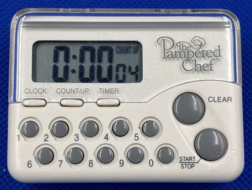 Pampered Chef Clock Timer #1900 Magnetic Clip / Stand – Works!