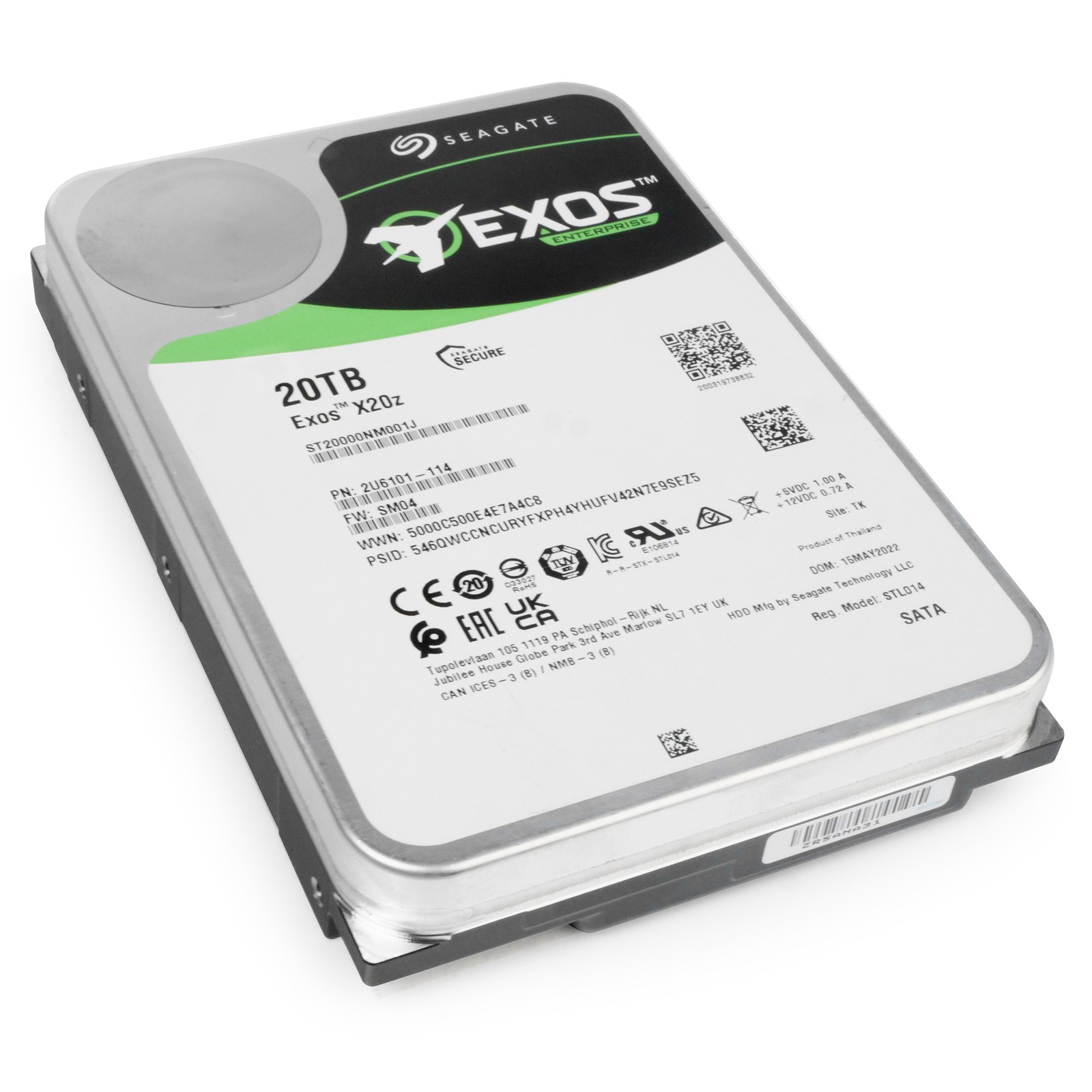 Host Managed SMR Seagate Exos X20z 20TB ST20000NM001J 7.2K RPM SATA 3.5"