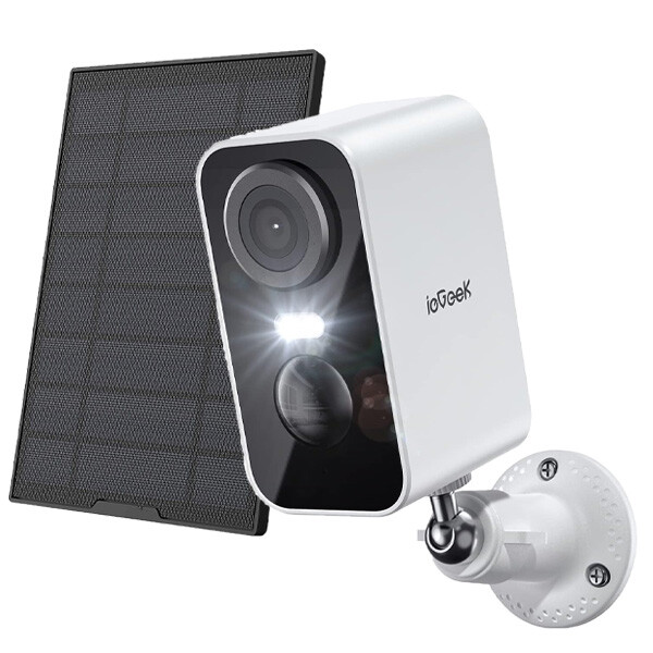 2K Wireless WiFi Night Vision Solar Powered Security Camera，rechargeable battery