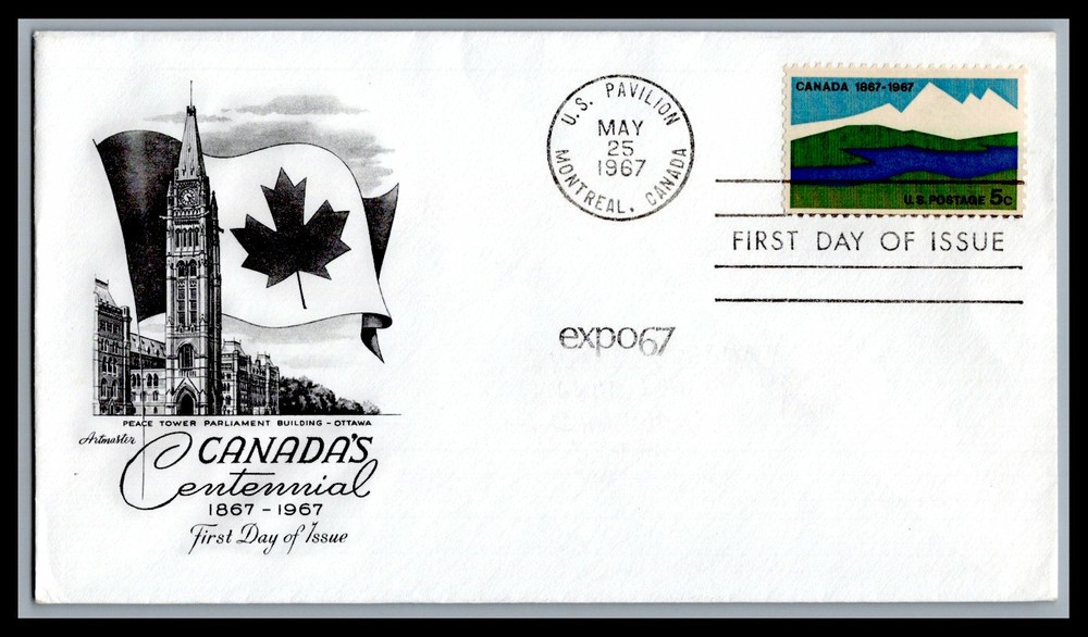 US FDC # 1324 5c Canada Centenary  Artmaster  1967, 9g426