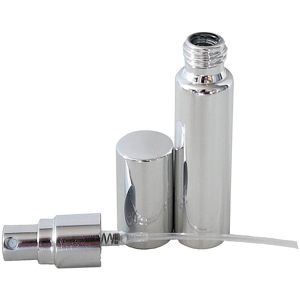 10ml Silver UV Electroplated Glass Empty Spray Bottle Refillable