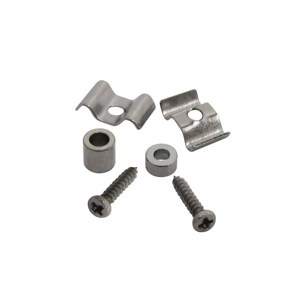 FLEOR 10 Pairs Chrome Guitar String Tree Guide String Retainers with Screws