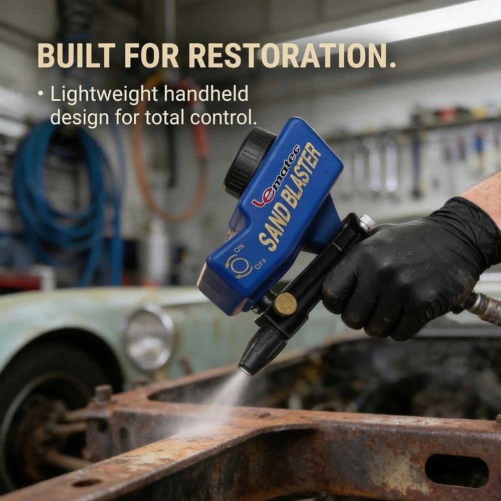 Lightweight Sand Blaster Pro Kit - Perfect for Auto Restoration & Home Projects