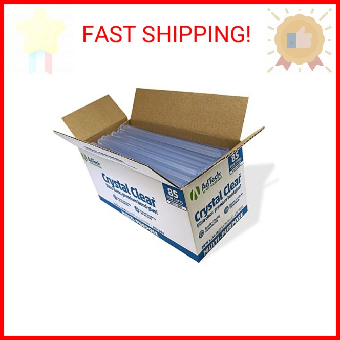 AdTech Hot Glue Sticks 10" Full Size, Clear, 85 Sticks