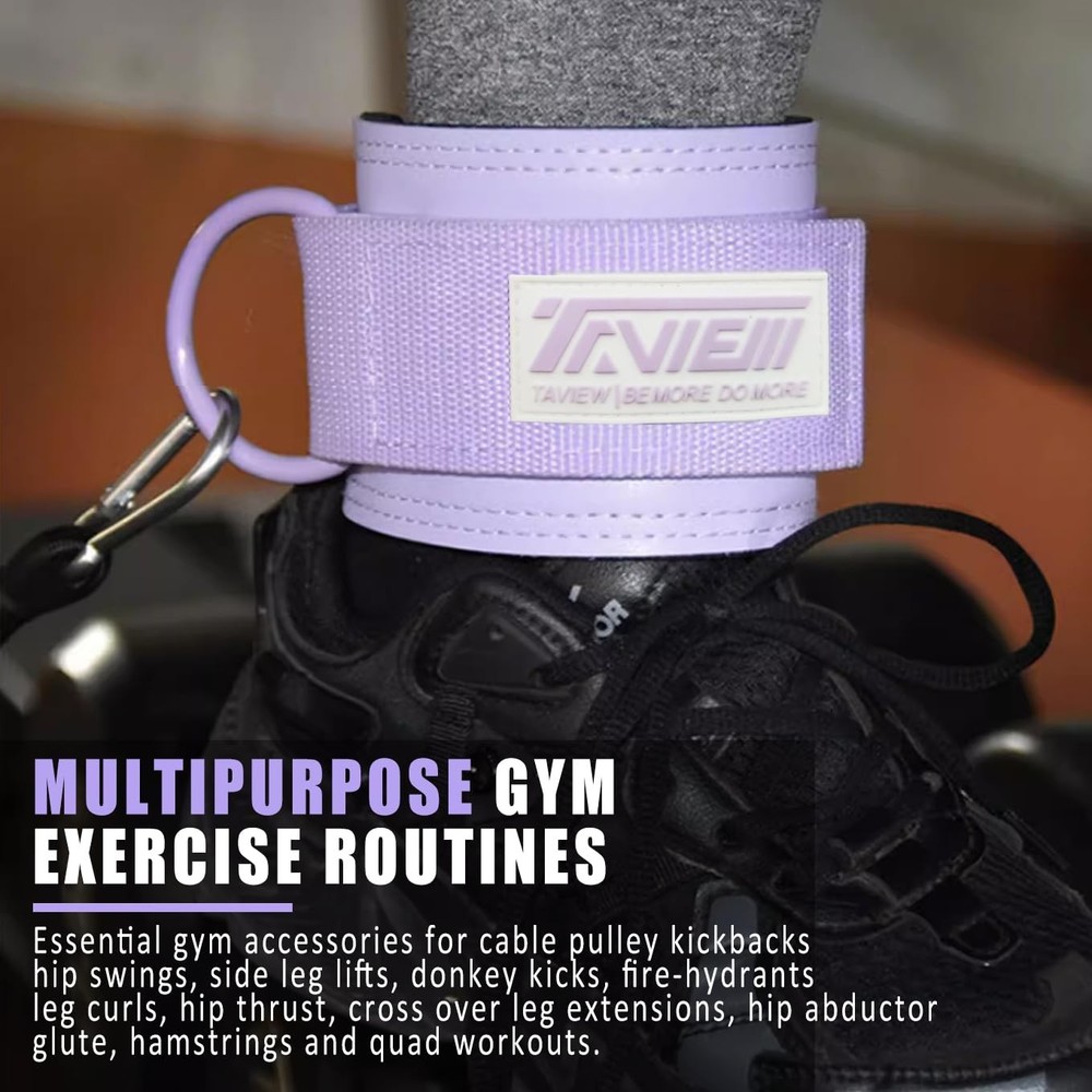 TAVIEW Ankle Straps Cable Machine Attachment for Gym - Cable Kickback Ankle S...