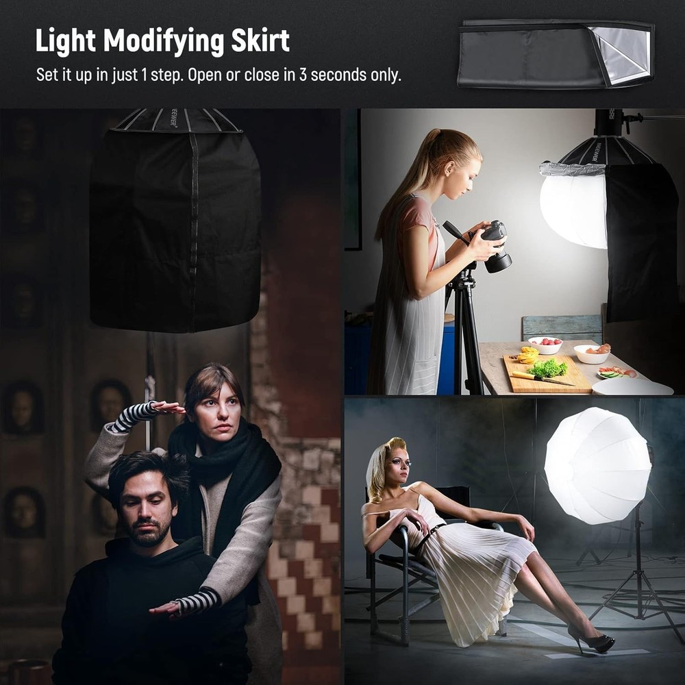 NEEWER 26"/65cm Lantern Softbox One Step Quick Release, 360° Light Diffuser