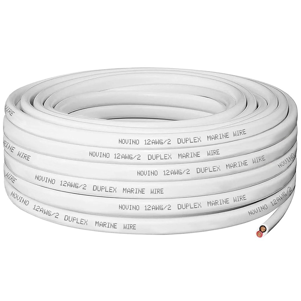 12 AWG Duplex Marine Grade Wire - Durable 30ft Tinned Copper Electrical Cable