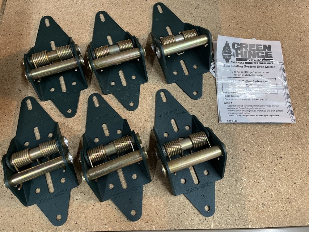 Garage Door Green Hinge Spring Load 4 Panel Residential System Close Seal C60