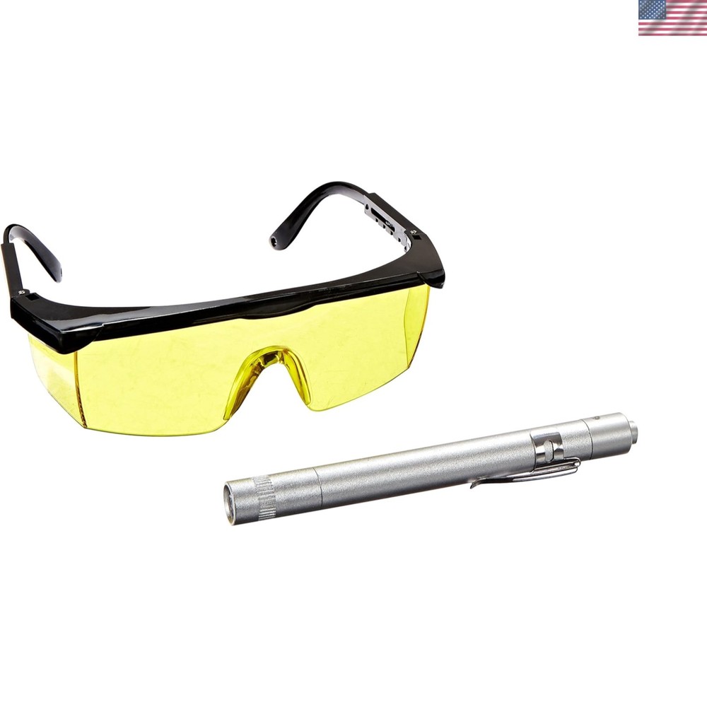 Professional UV Leak Detection Kit for Car AC - Includes Glasses & Pen Light