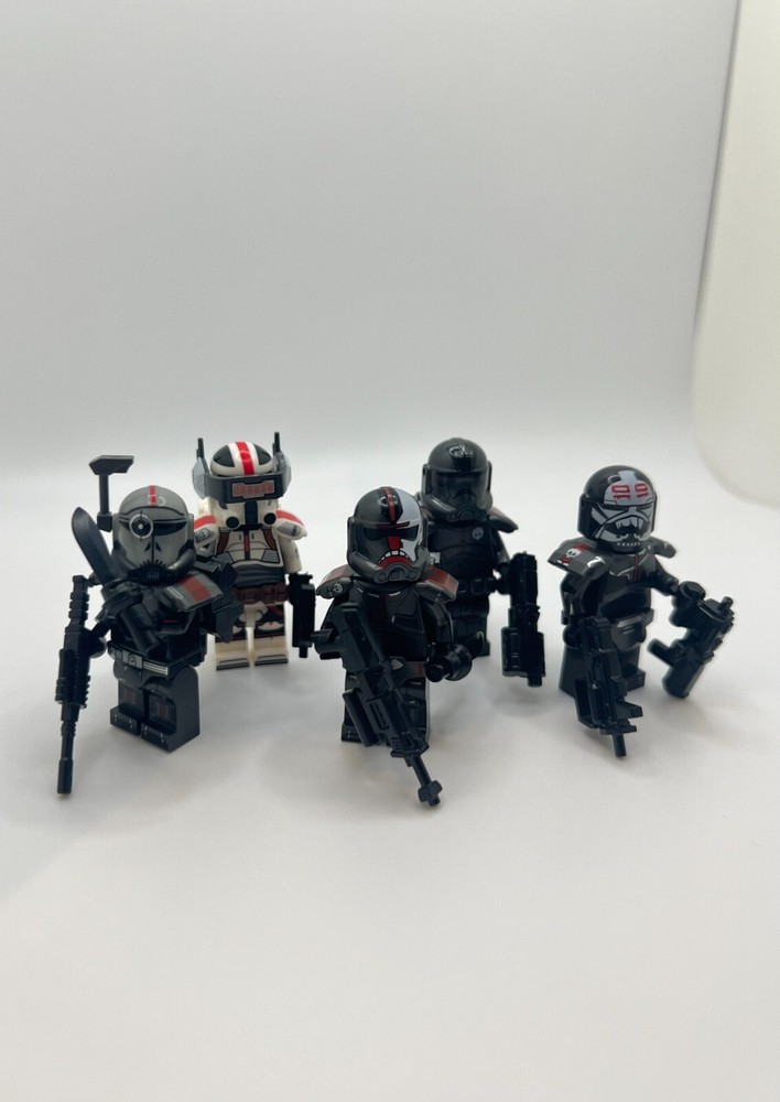 Bad Batch Custom Minifigures Star Wars Clone Force 99 Elite Black Commandos
