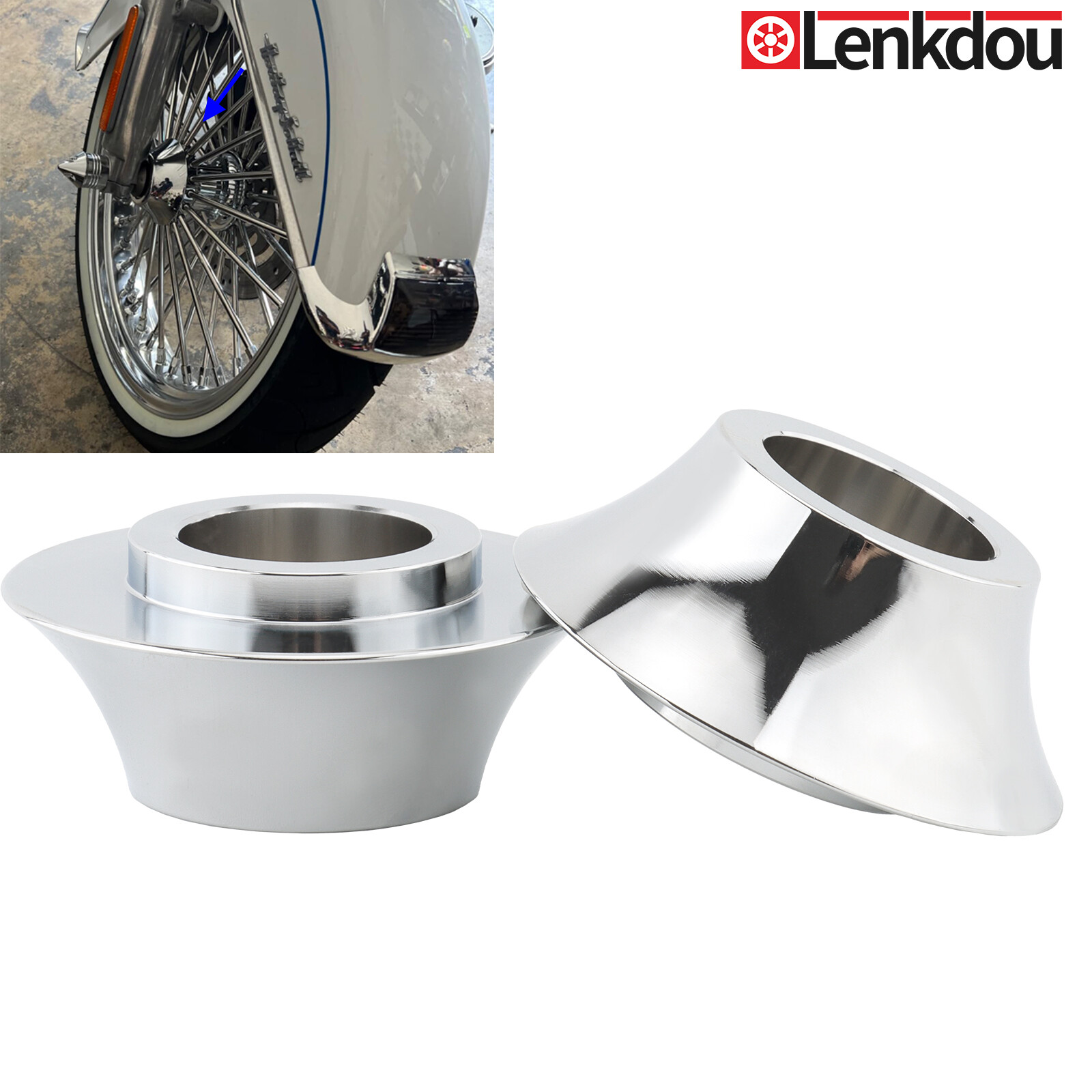 Tapered Front Axle Wheel Spacers For Harley Touring Road King Street Glide 08-23