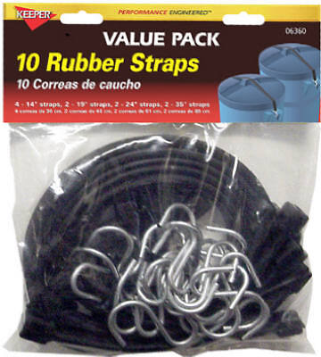 Keeper 06360 EPDM Rubber Strap, 10-Piece - Quantity 1