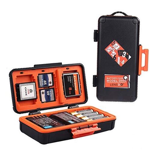 Camera Battery Memory Card Case, Memory Card Hard Protector D950_Orange Orange