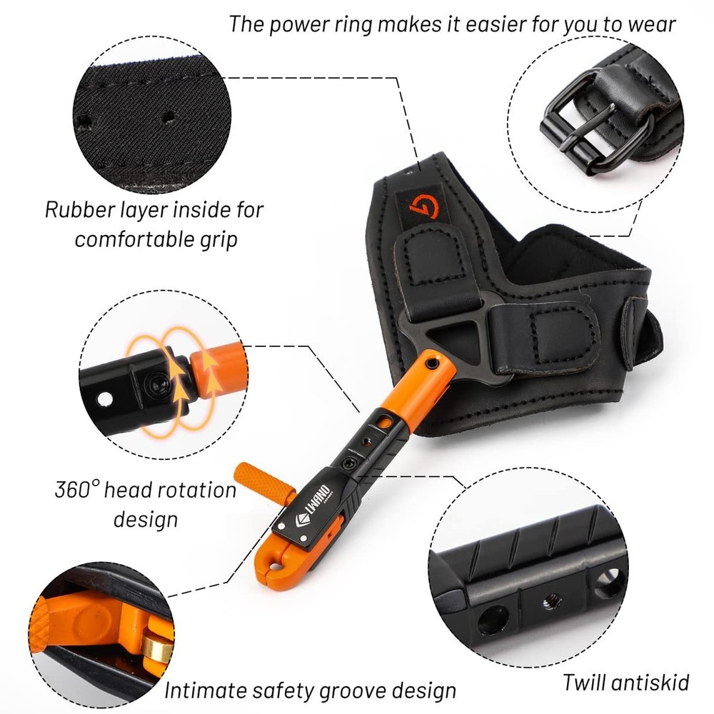 LWANO Archery Compound Bow Release Aids Trigger Orange
