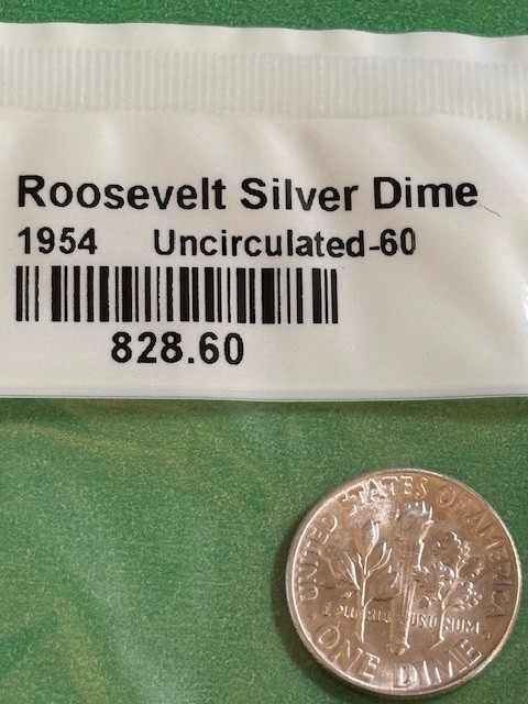 1954 Roosevelt Silver Dime (Uncirculated)