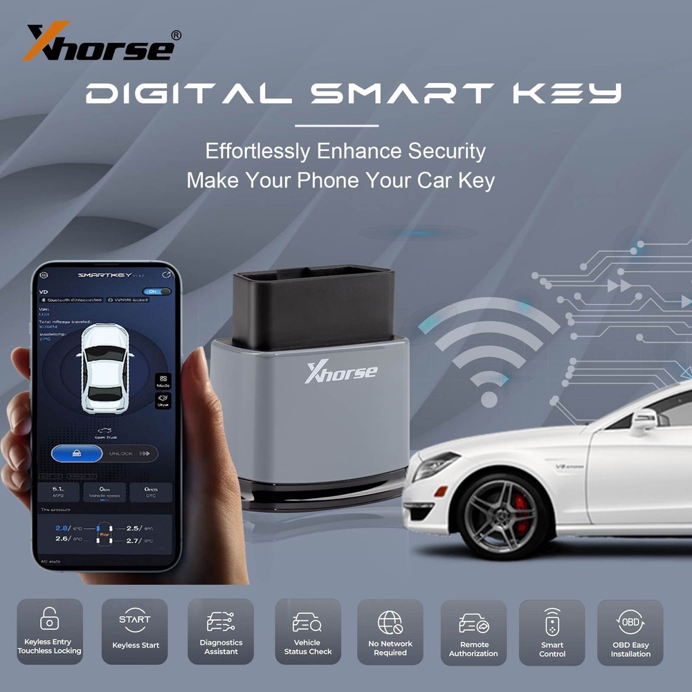 Xhorse XSBTKOGL Bluetooth Digital Smart Key IOS Android Keyless Start Functions