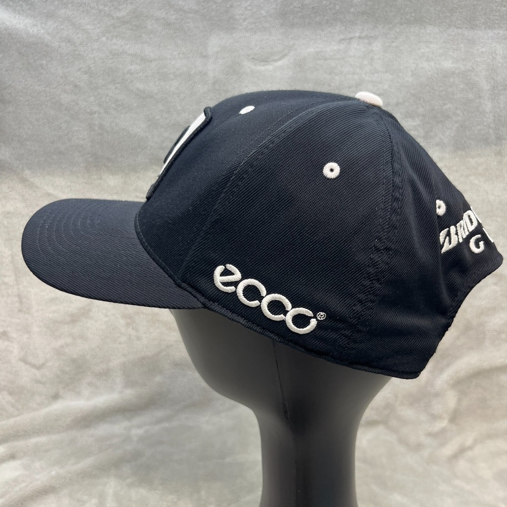 Bridgestone 110 Golf Patch Cap Adjustable Golf Hat Black White OSFM
