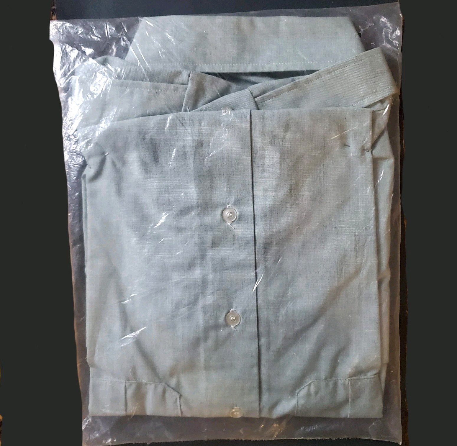 New '93 US Army Military Issue Uniform LS Shirt Epaulets 415-GR Men 16.5 x 32/33