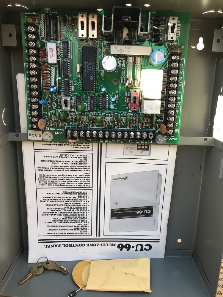 Guardaware CU-66 Alarm Panel with manual