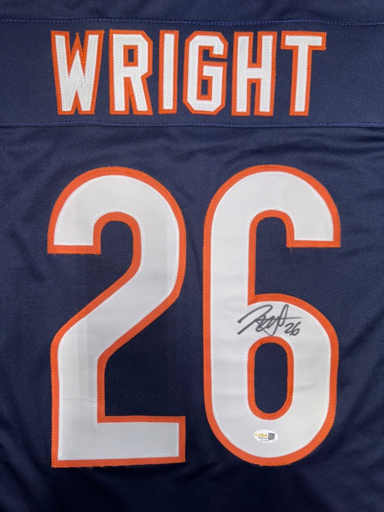 NASHON WRIGHT signed autographed CHICAGO BEARS Game Cut Jersey w/ COA JSA