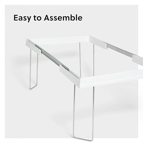 Adjustable Hanging File Folder Frames, 13” W x Letter White and Silver Frame