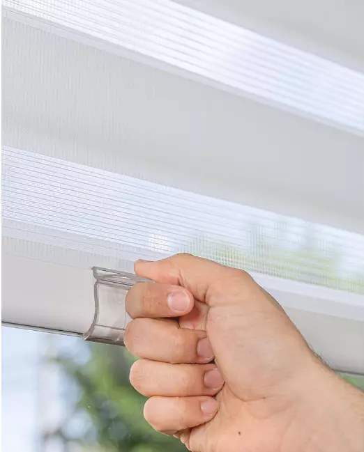 Chicology Basic Arctic Light Filtering Dual Layer Zebra Roller Shade 52"x72" 21C