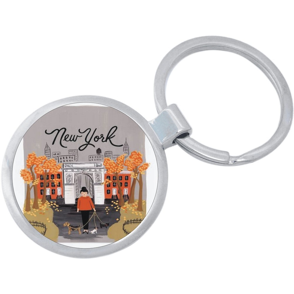 New York Fall Keychain - Includes 1.25 Inch Loop for Keys or Backpack