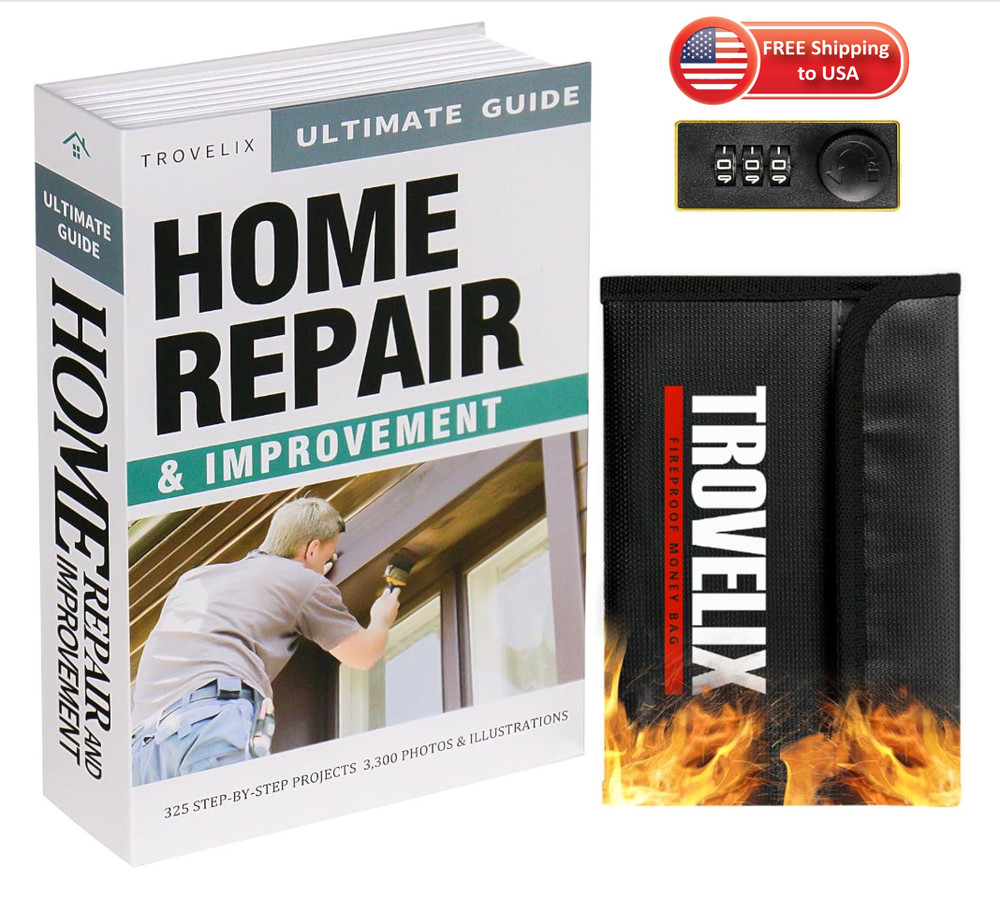 Book Safe with Combination Lock Fireproof Hidden Storage Box – USA Fast Ship