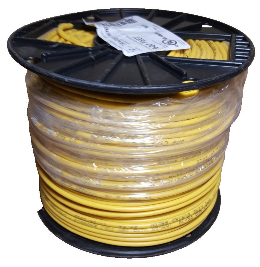 Yellow Direct Burial Tracer Wire 12 AWG Solid 500 ft NEW